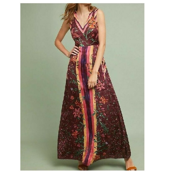 Anthropologie Gala Maxi Dress by 5X by Ajit Kumar - Picture 2 of 6